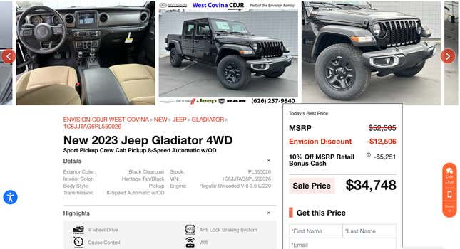 now's a great time to get a deal on a jeep gladiator because they aren’t selling