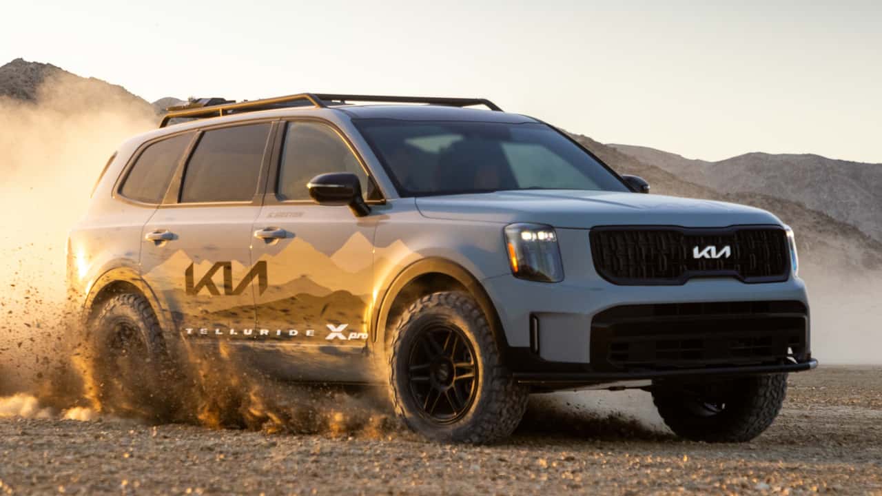kia telluride gears up for rebelle rally with 1.5-inch lift and skid plates