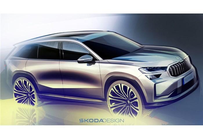 Next-gen Skoda Kodiaq revealed via digital sketches ahead of debut, Indian, Skoda, Other, Skoda Kodiaq, Kodiaq