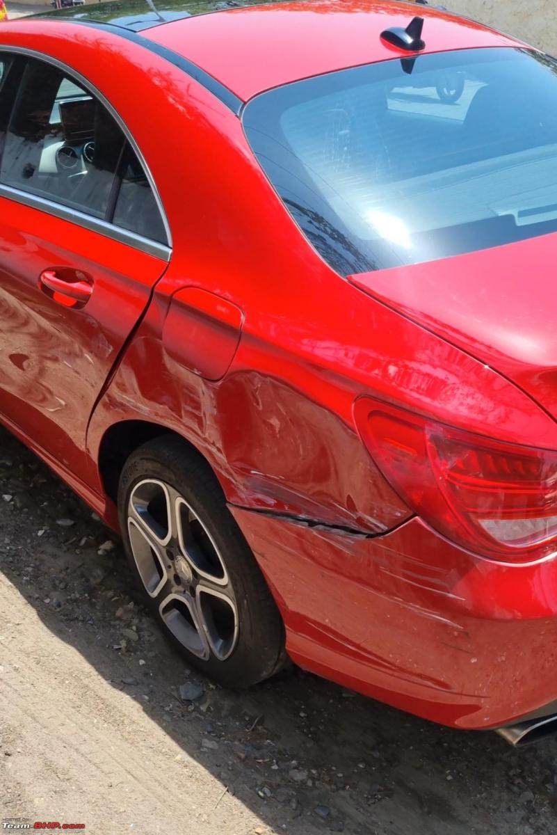 A tempo T-bones my Mercedes CLA200: Experience getting it fixed, Indian, Member Content, Accident, insurance claim, mercedes CLA