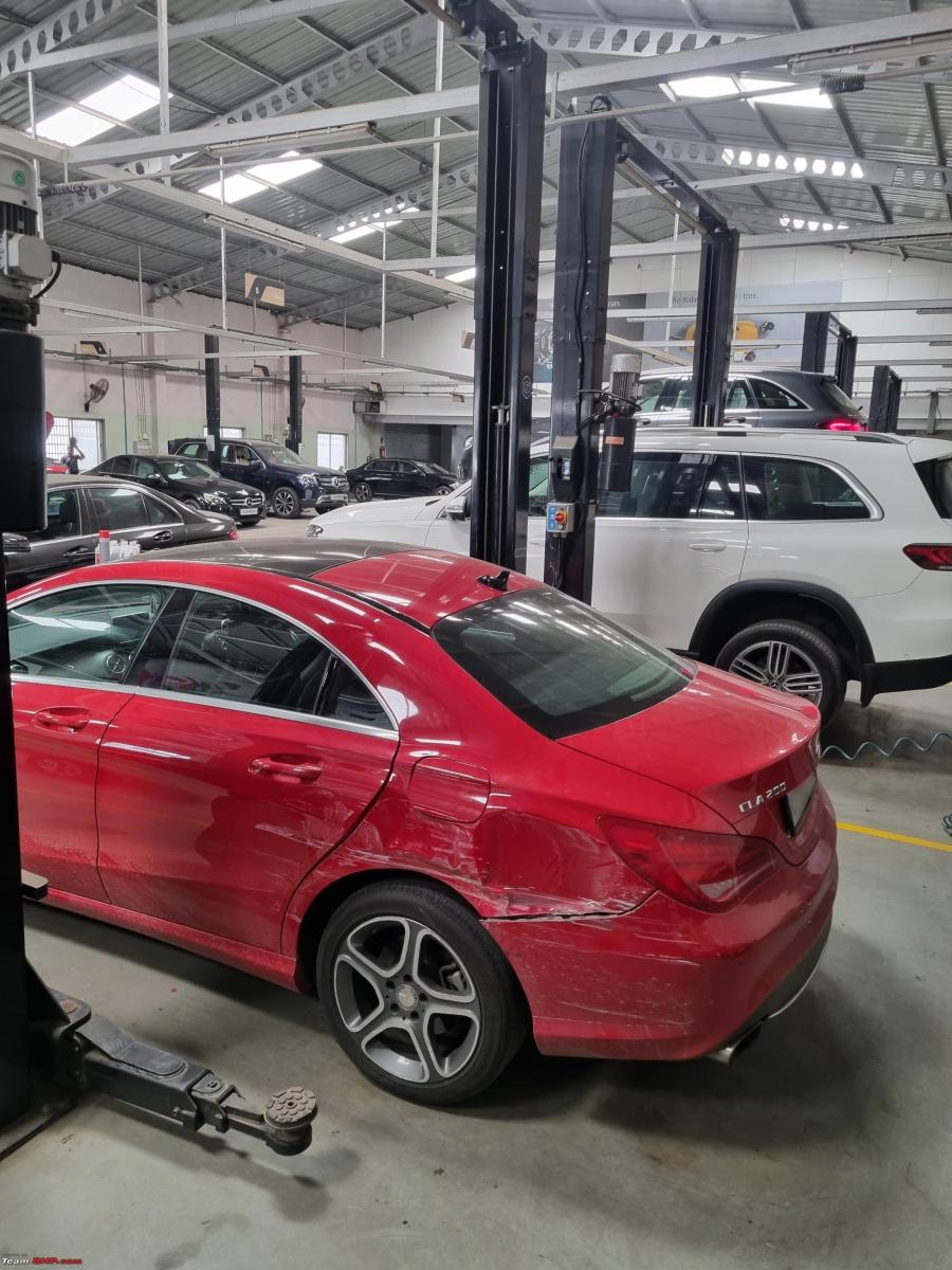 A tempo T-bones my Mercedes CLA200: Experience getting it fixed, Indian, Member Content, Accident, insurance claim, mercedes CLA