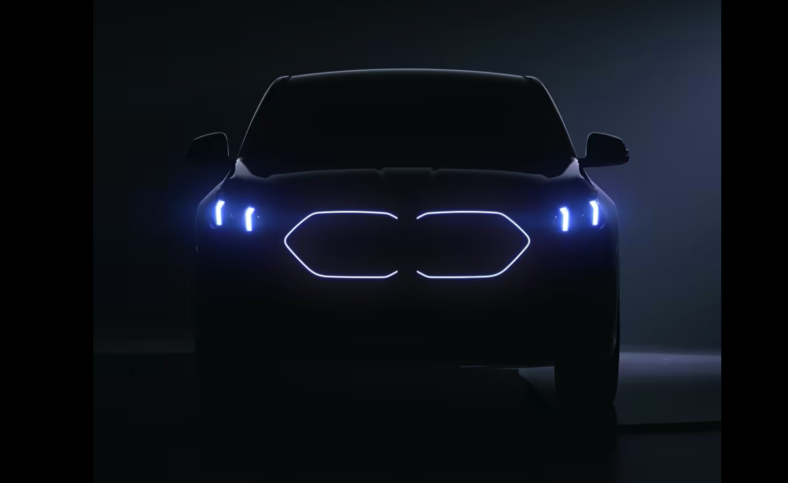 new bmw x2 teases illuminated grille and body shape