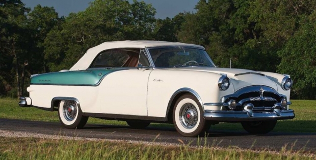 1954 Packard Caribbean Convertible, 1950s Cars, classic car, convertible, Packard, white wall tires