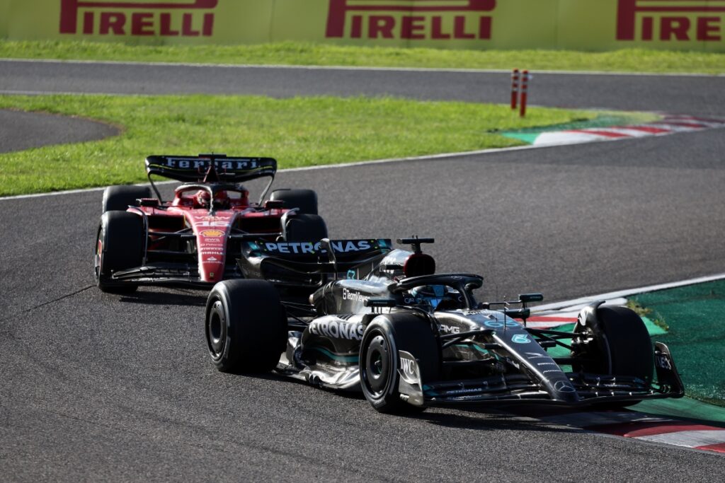 Ferrari, Hamilton, Leclerc, Mercedes