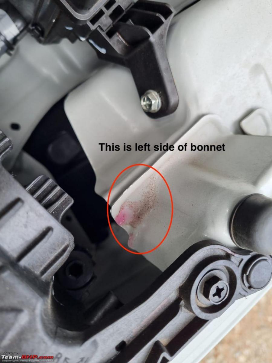 Pink fluid in my 2 month old Brezza's bonnet area: What could it be?, Indian, Member Content, Maruti Brezza, Petrol, automatic, Coolant, brake fluid