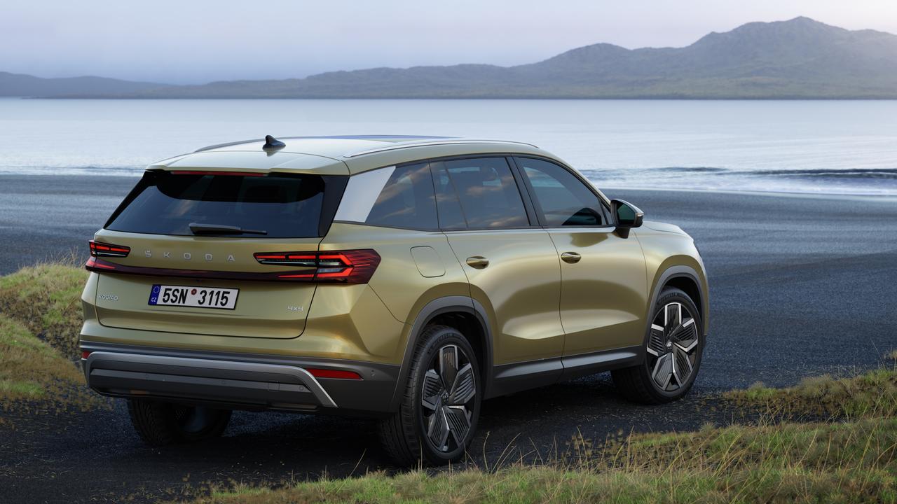 It’ll be powered by a 150kW engine., The new Kodiaq is due late next year., Technology, Motoring, Motoring News, 2024 Skoda Kodiaq revealed
