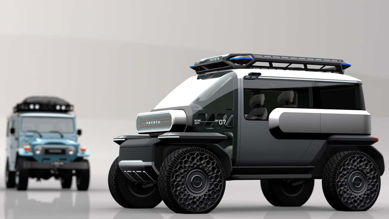 toyota designs baby lunar rover concept with fj40 land cruiser design cues