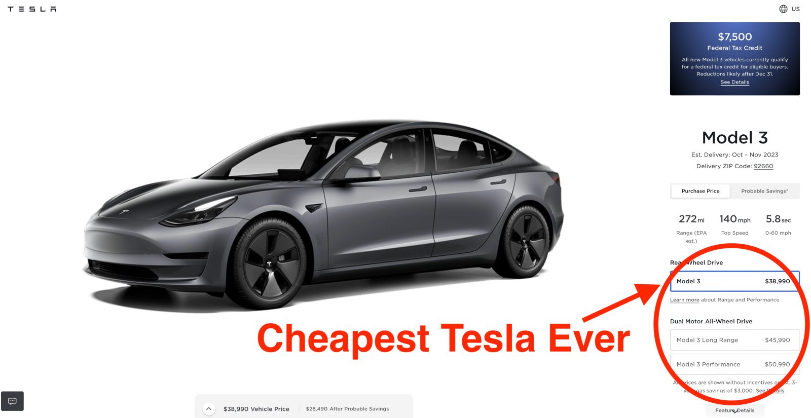 tesla prices keep dropping, model 3 & y now at cheapest prices ever