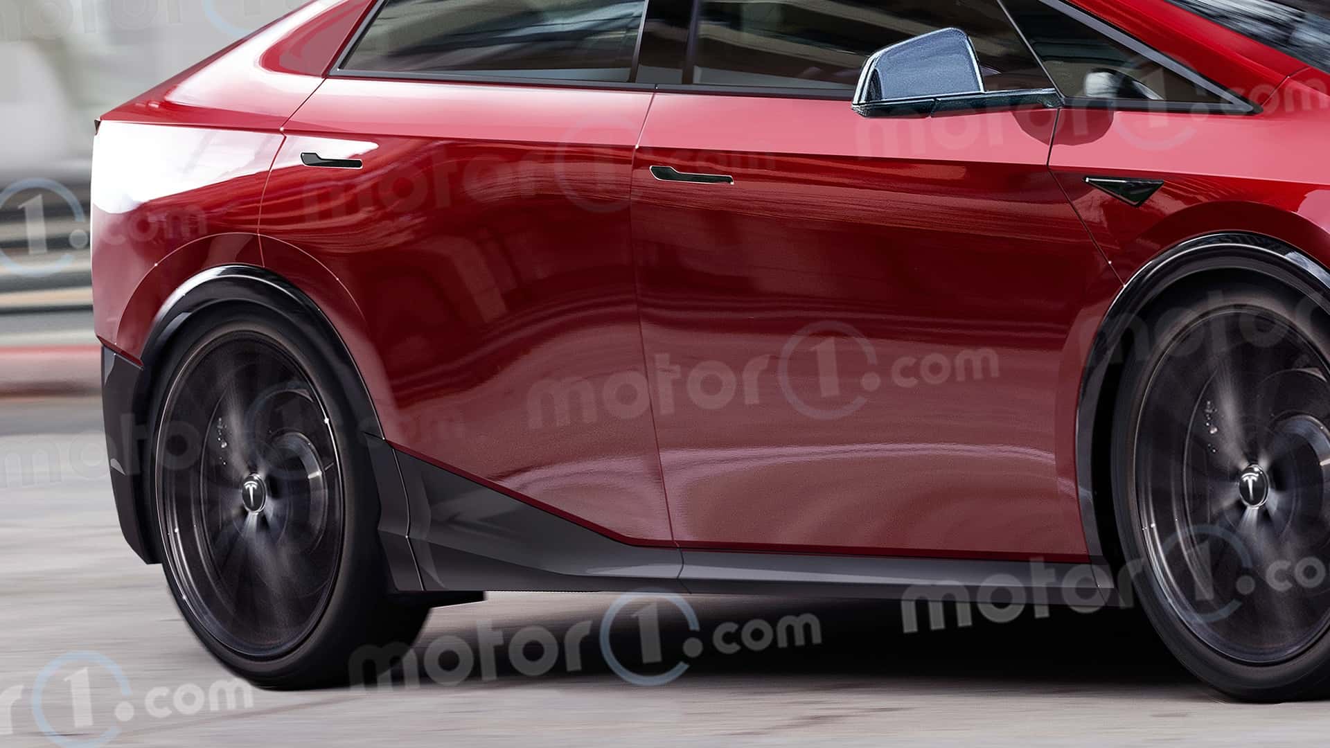 tesla's $25,000 ev rendered with 'futuristic' cybertruck cues