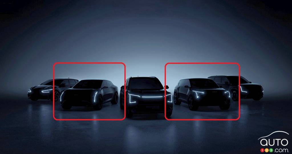 kia teases two new electric concepts to be unveiled next week