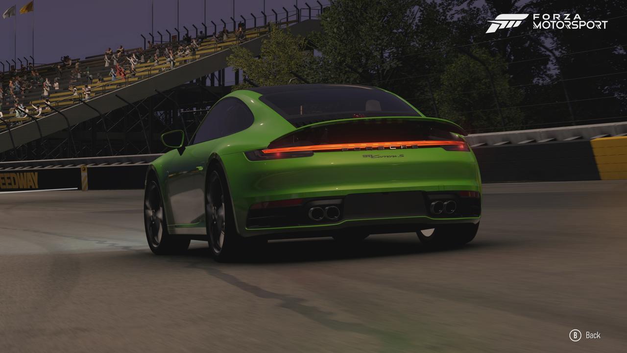 As in real life, the 911 Carrera has more approachable handling than the exacting GT3., A new menu structure allows you to park favourite cars in a showroom., The GT3 feels and sounds spectacular on circuit in Forza Motorsport., Technology, Motoring, Motoring News, Forza Motorsport Xbox racing game review