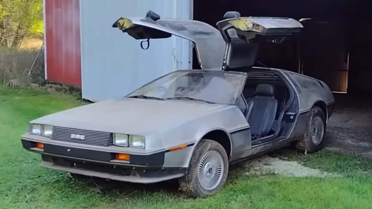 DeLorean found in a barn after sitting for 20 years