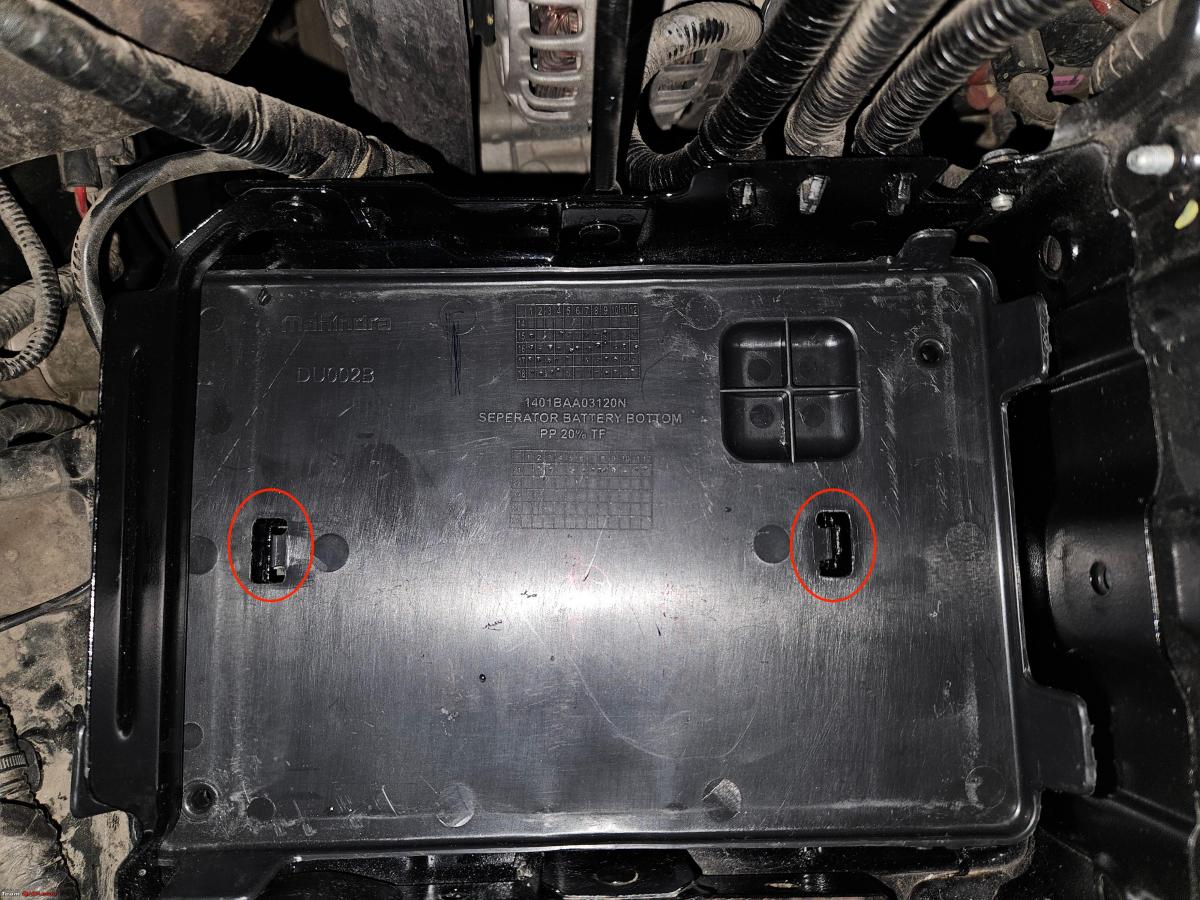 DIY fix to my wobbly battery tray on my Mahindra Thar, Indian, Member Content, Mahinda Thar