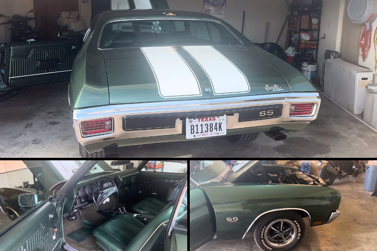 triple green 1970 chevrolet chevelle ss 454 comes with two engines, stunning looks