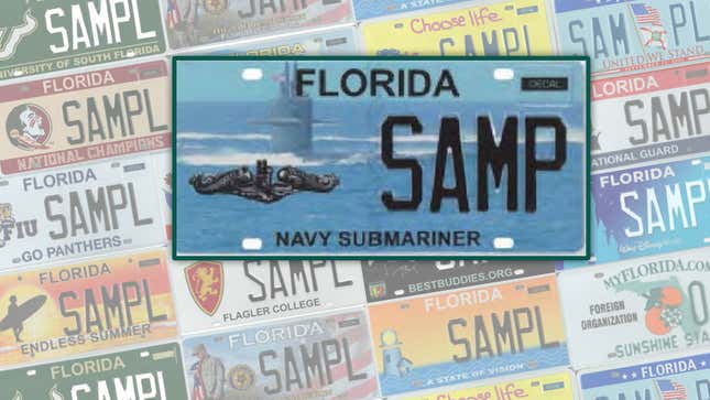 An image showing a personalised license plate design from Florida