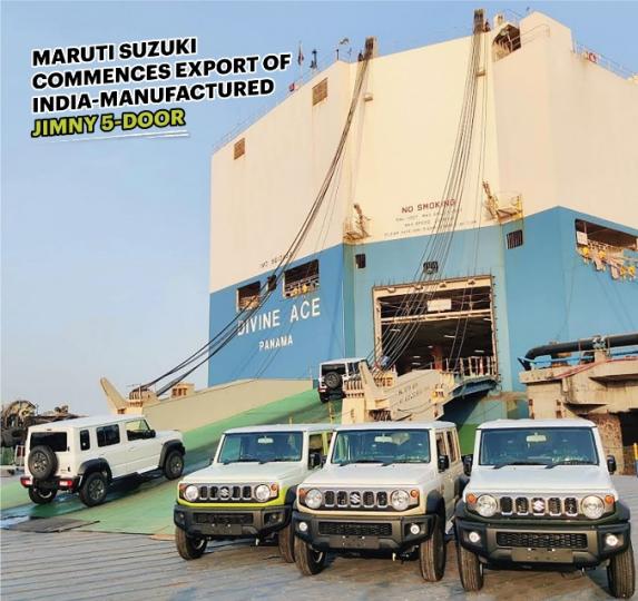 Maruti Suzuki begins export of made-in-India Jimny 5-door, Indian, Maruti Suzuki, Other, Maruti Suzuki Jimny, Jimny, car exports, Export