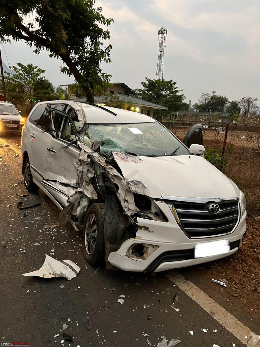 Trailer driver rams into our Innova: How my family had a narrow escape, Indian, Member Content, Accident, Road Safety, Toyota Innova