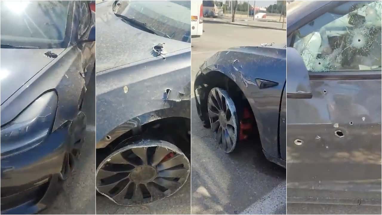 driver flees hamas gunfire with help from tesla model 3 performance: report
