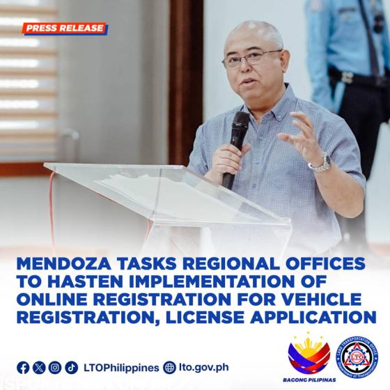 drivers license, online, registration, vigor mendoza, lto chief wants online registration, dl application executed asap