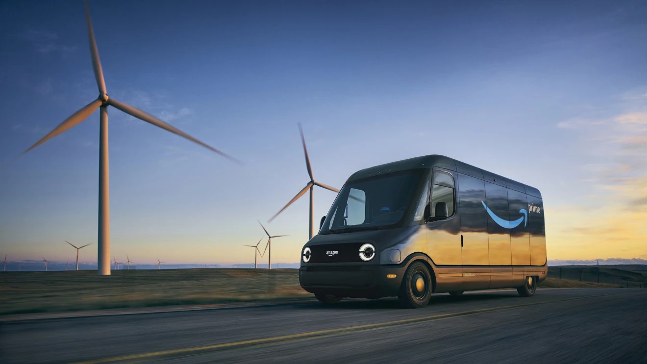 amazon doubles its fleet of rivian electric delivery vans to 10k