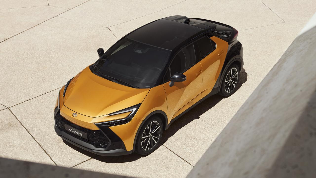 All models will use hybrid power only., The C-HR has a bigger focus on design than other SUVs., The new C-HR will arrive in showrooms early next year., Technology, Motoring, Motoring News, 2024 Toyota C-HR Australian details revealed