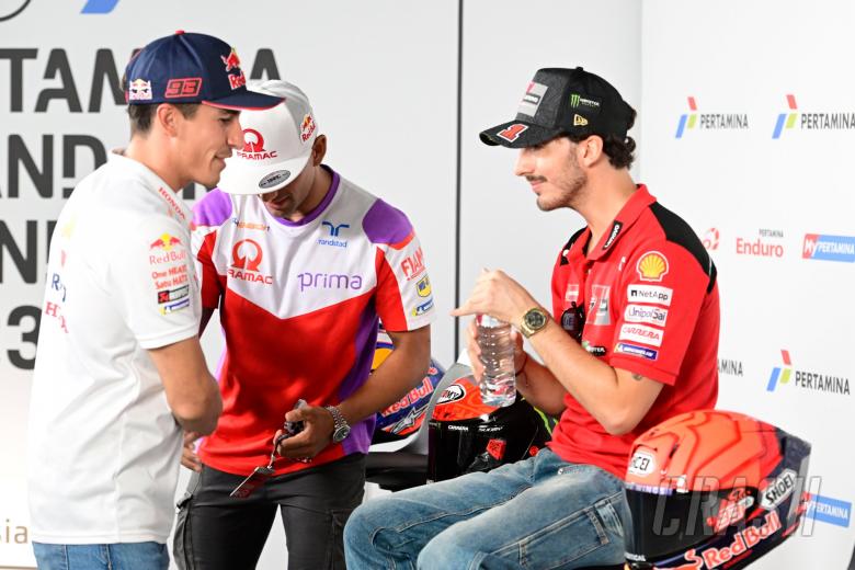 marc marquez may “embarrass factory riders” | francesco bagnaia told “don’t poke the bear”