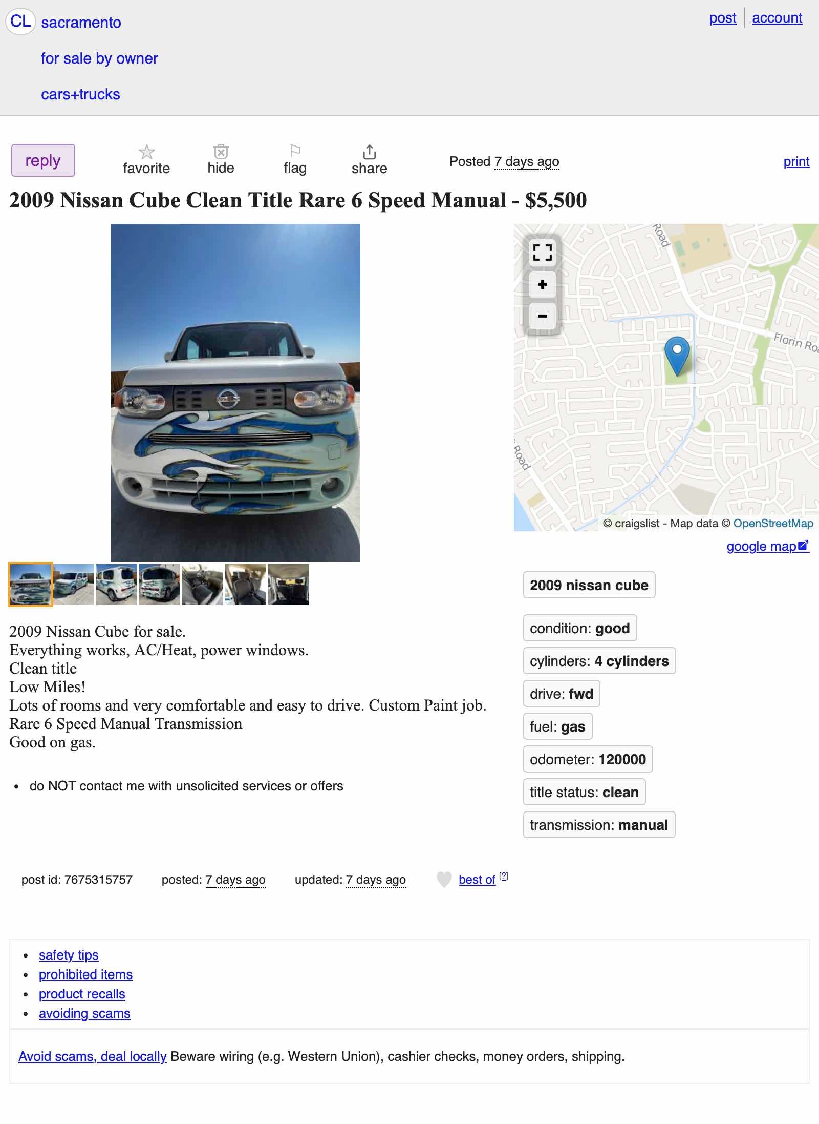 at $5,500, is this 2009 nissan cube a flamin’-good deal?
