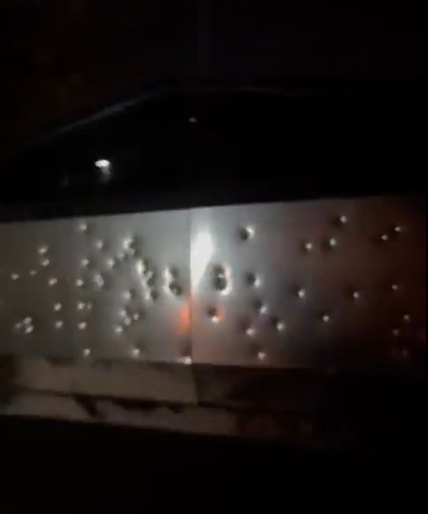 tesla shot a tommy gun at a cybertruck, here’s the result
