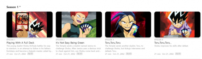 top best	card game anime of all time