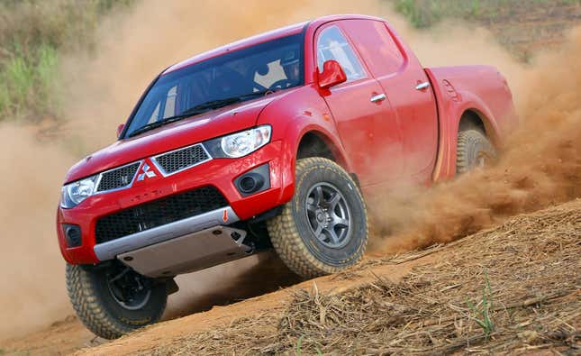 give it up for the 2006 mitsubishi l200, the toy truck that helped mitsubishi conquer dakar