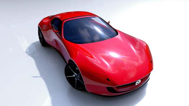 A red Mazda Iconic SP concept.