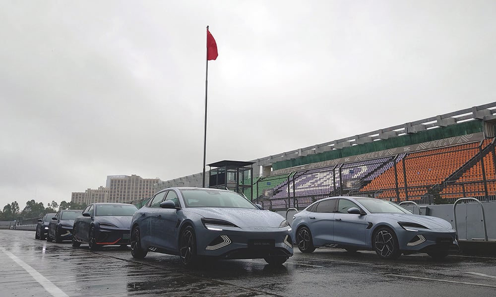 galumphing across zhuhai international circuit with the byd seal