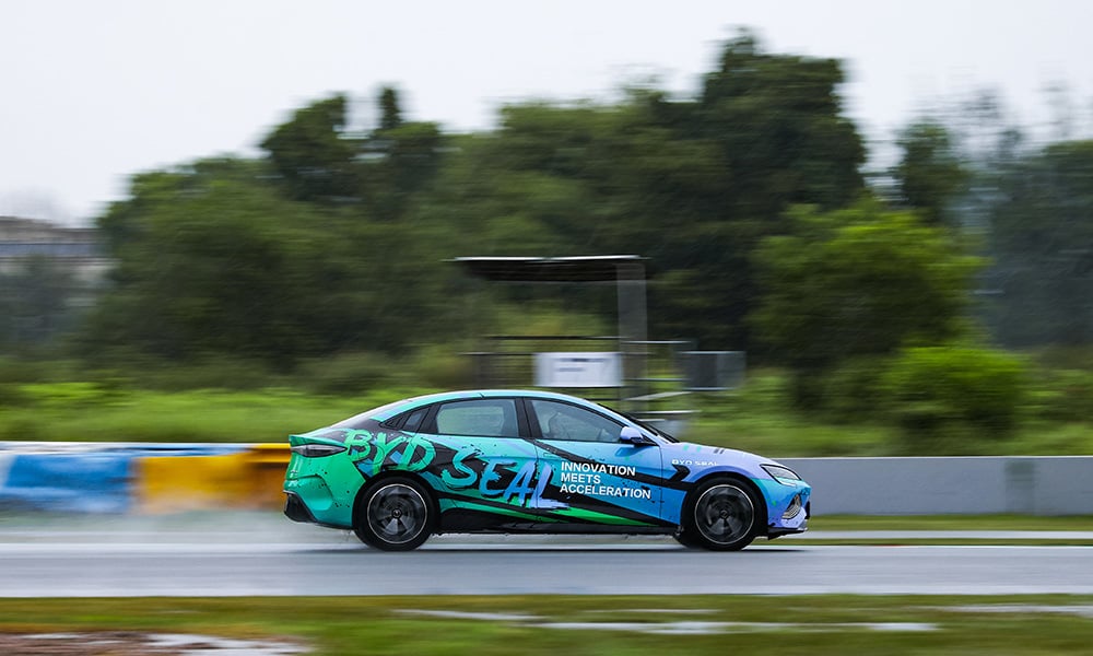 galumphing across zhuhai international circuit with the byd seal