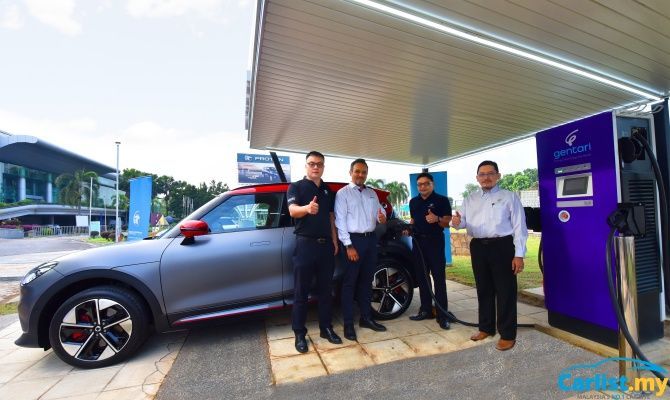 auto news, proton and gentari unveils 1st on-site dc fast charging station at proton crystal showroom with 5 more to be installed at proton dealerships by 2023 end.