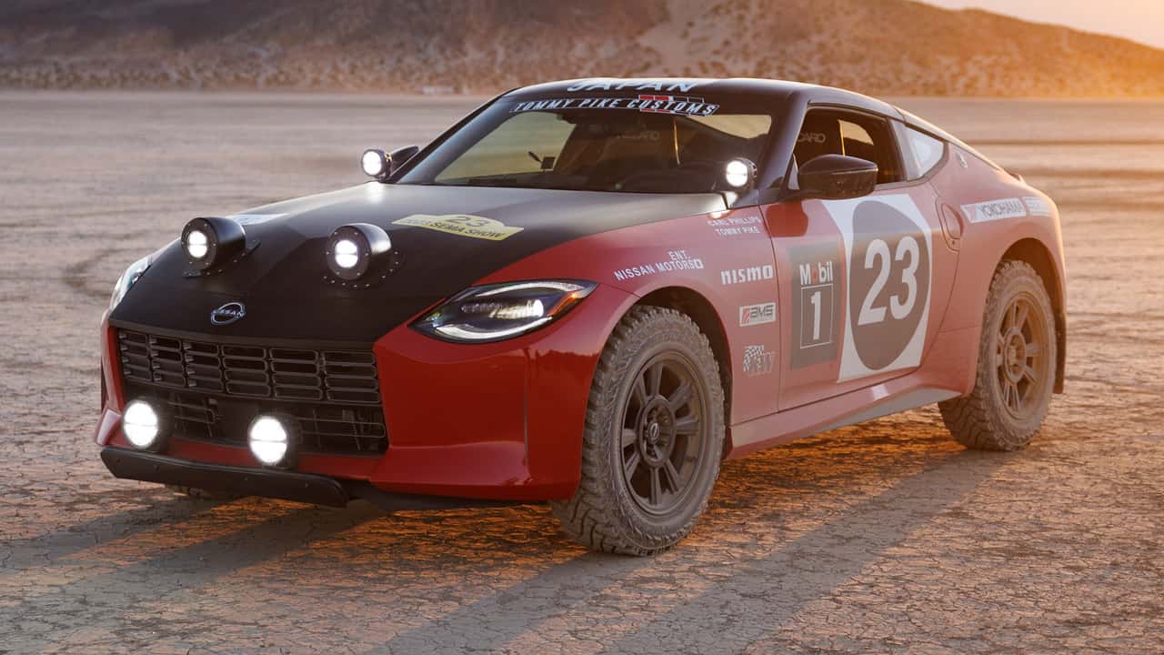 this modified nissan z is the ultimate retro rally machine