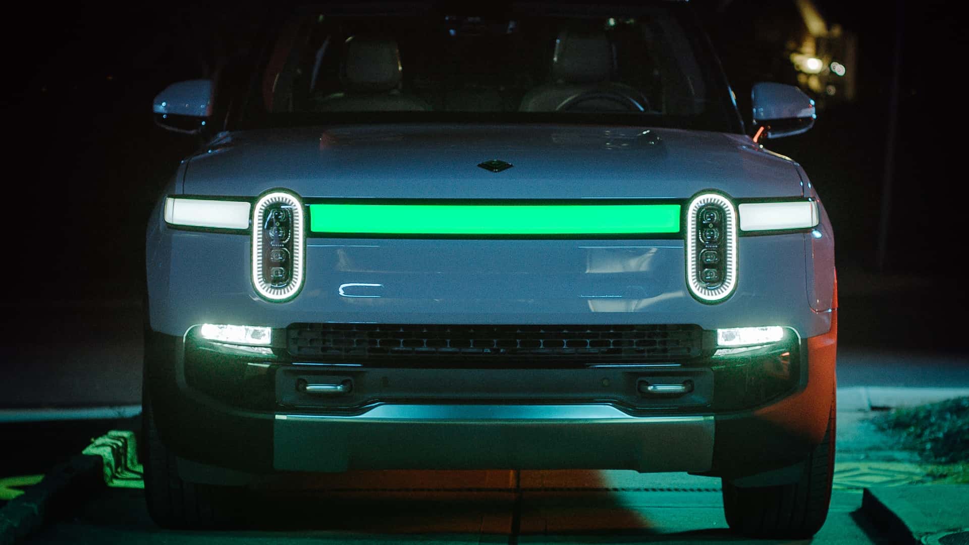 rivian halloween software update turns pedestrians into zombies and witches