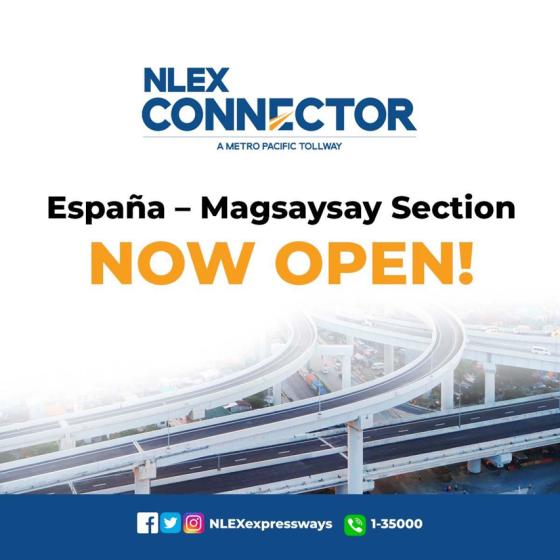 new road, nlex, nlex connector, icymi: nlex connector españa to magsaysay section now open