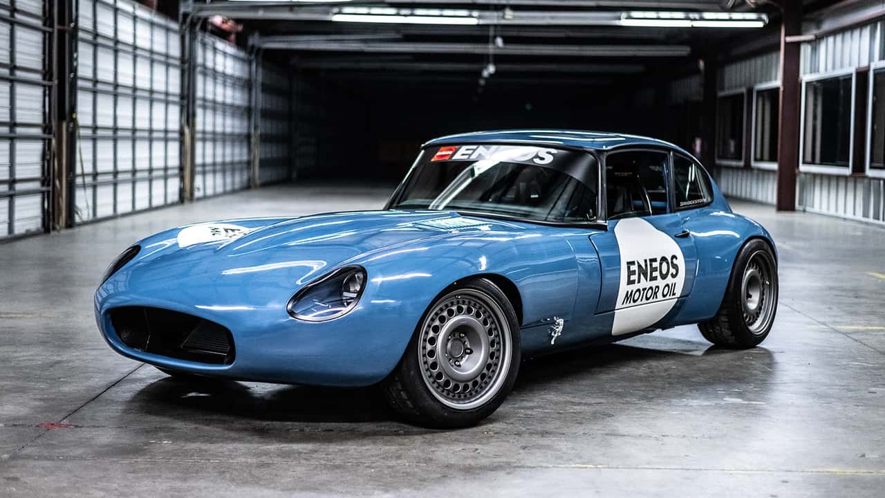 jaguar e-type with supra 2jz engine, bmw m3 gearbox will upset purists