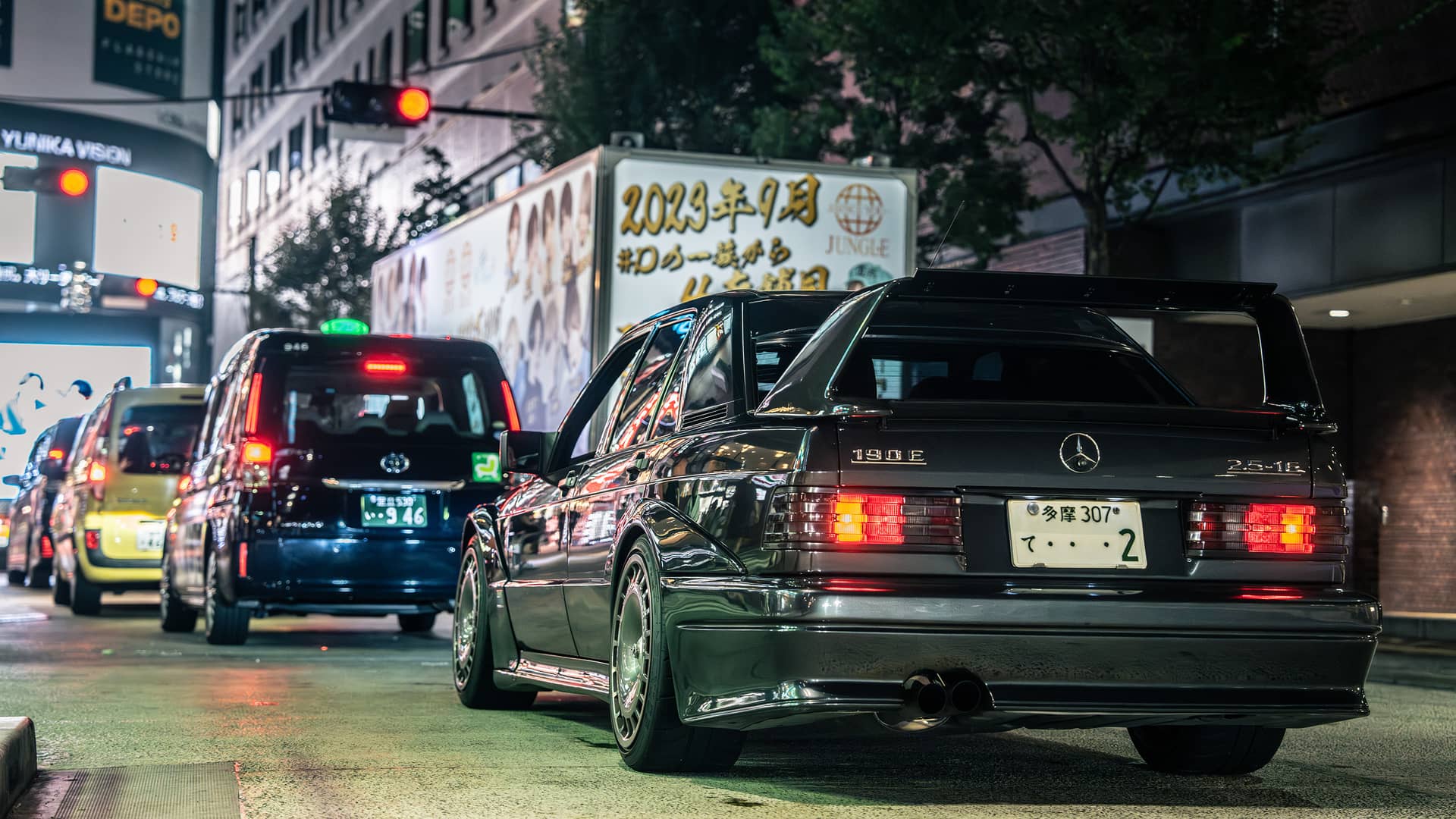 w201, 190e, 2.5-16, 2.3-16, mercedes, amg, mercedes-benz, cosworth, singapore, tokyo, daimler, amg, mercedes-benz, mercedes, motorsports, mercedes-amg, one night in tokyo with mick schumacher and a mercedes w201 190e evo ii