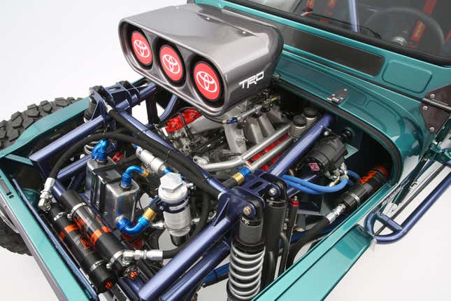 toyota reimagined a classic fj land cruiser by stuffing a nascar v8 in it