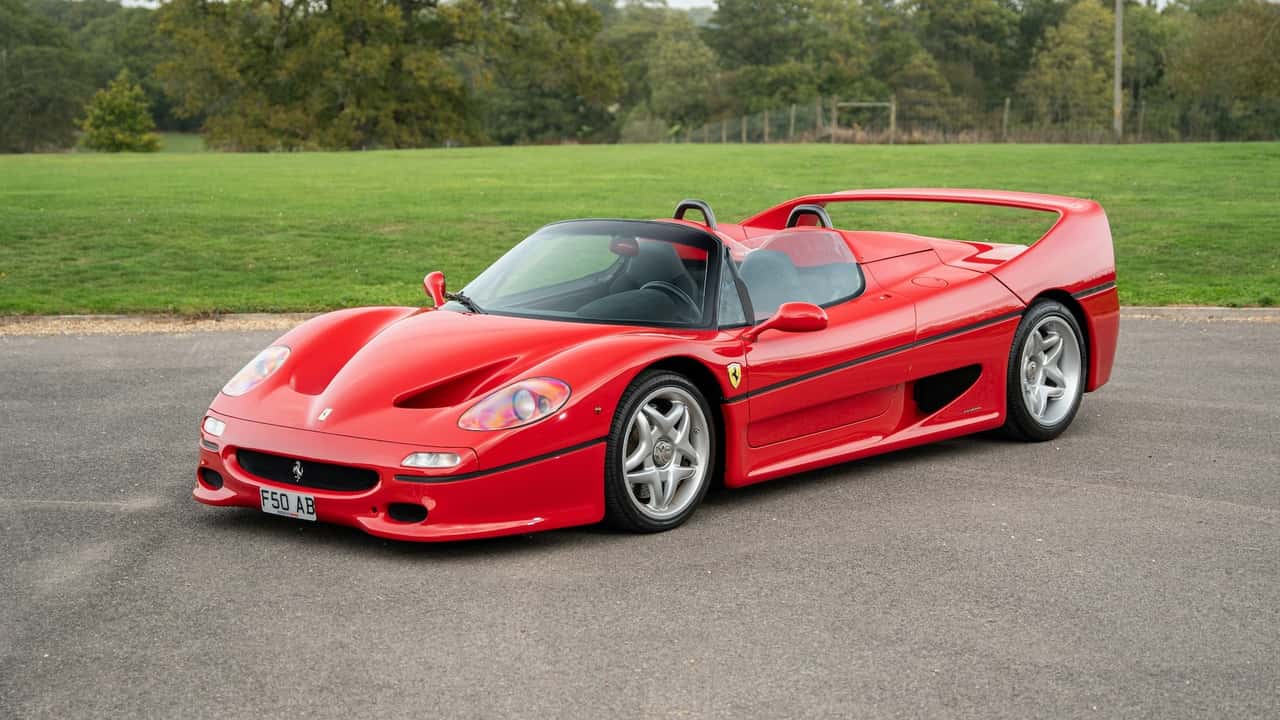 ferrari f50 owned by rod stewart is a rare rockstar ride for sale