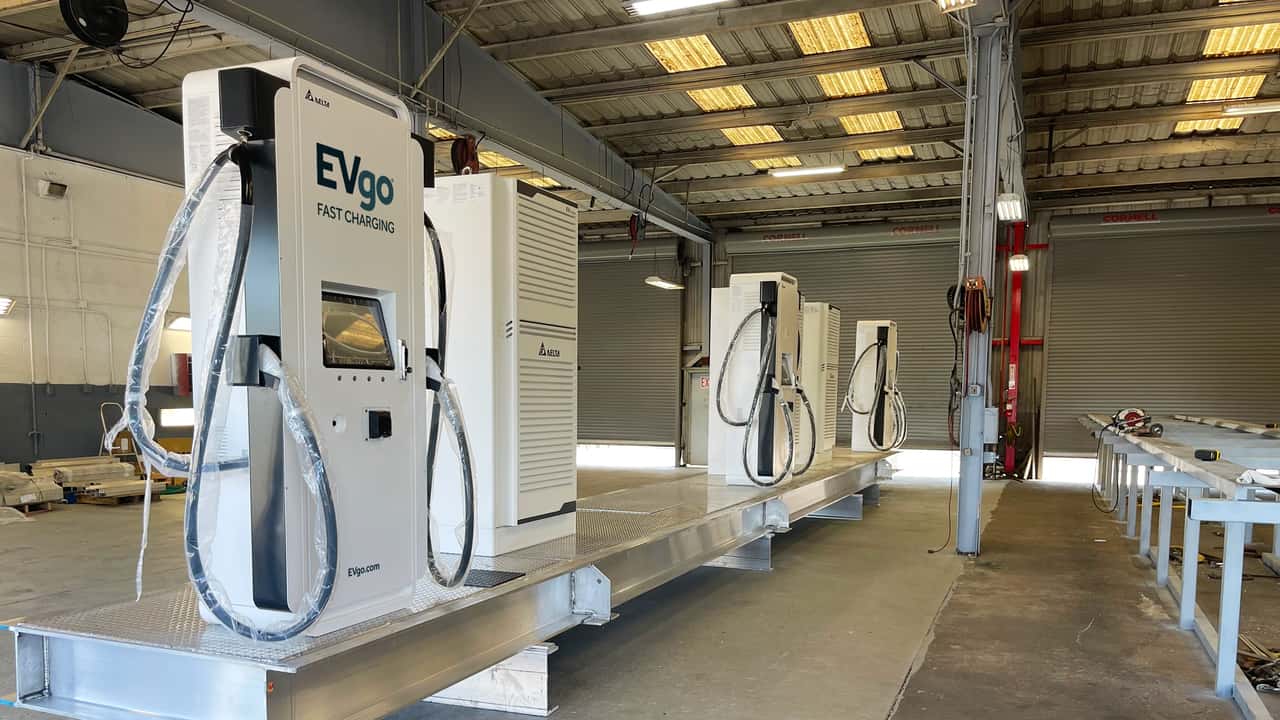 evgo's new prefabricated dc fast chargers cut installation time in half and reduce costs