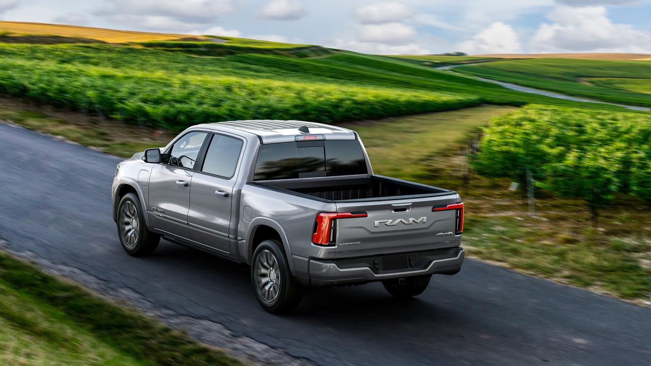 The Ramcharger will be able to power your home or worksite., It can tow more than 6000kg., The Ram 1500 Ramcharger has a big battery and a petrol engine to charge it., Technology, Motoring, Motoring News, 2025 Ram 1500 Ramcharger revealed