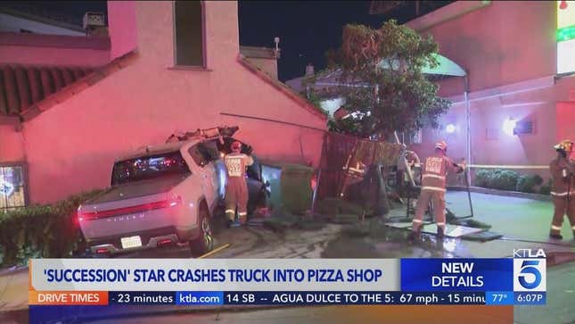 Image for article titled Investigators Claim Alan Ruck's Rivian Might Be To Blame For Bonkers Pizza Parlor Crash, Without Evidence
