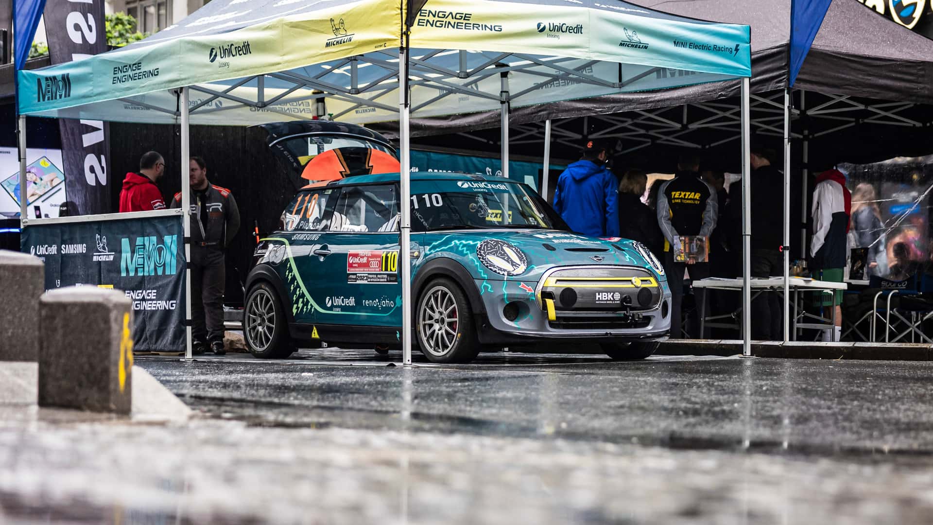 this mostly stock electric mini punched above its weight. it’s now a street rally champion