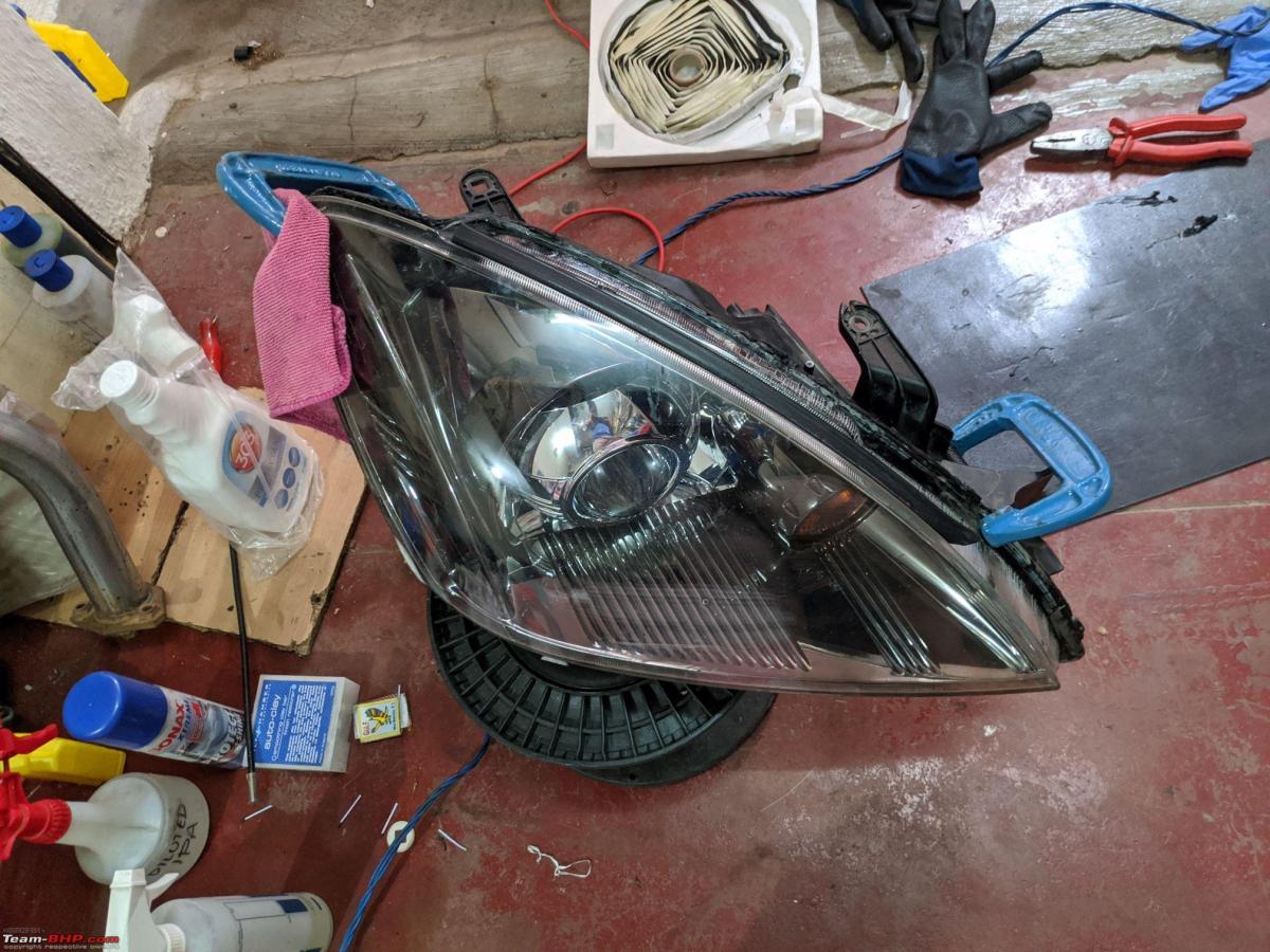 Life with my red Mitsubishi Cedia: Fixing its front bumper & headlights, Indian, Member Content, Mitsubishi Cedia, Mitsubishi, Car ownership