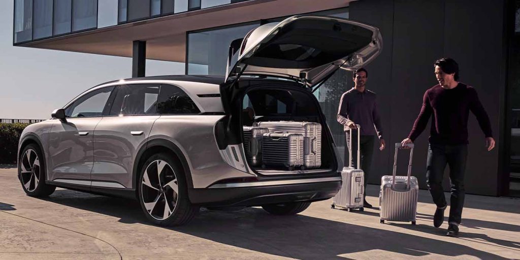 lucid unveils gravity suv with 440 mile range, starting under $80k… oh, and it has a frunk seat