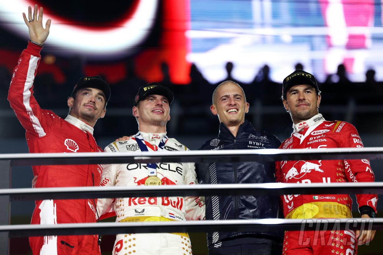 charles leclerc says max verstappen got deserved penalty for ‘over the limit’ move at start of f1 las vegas gp