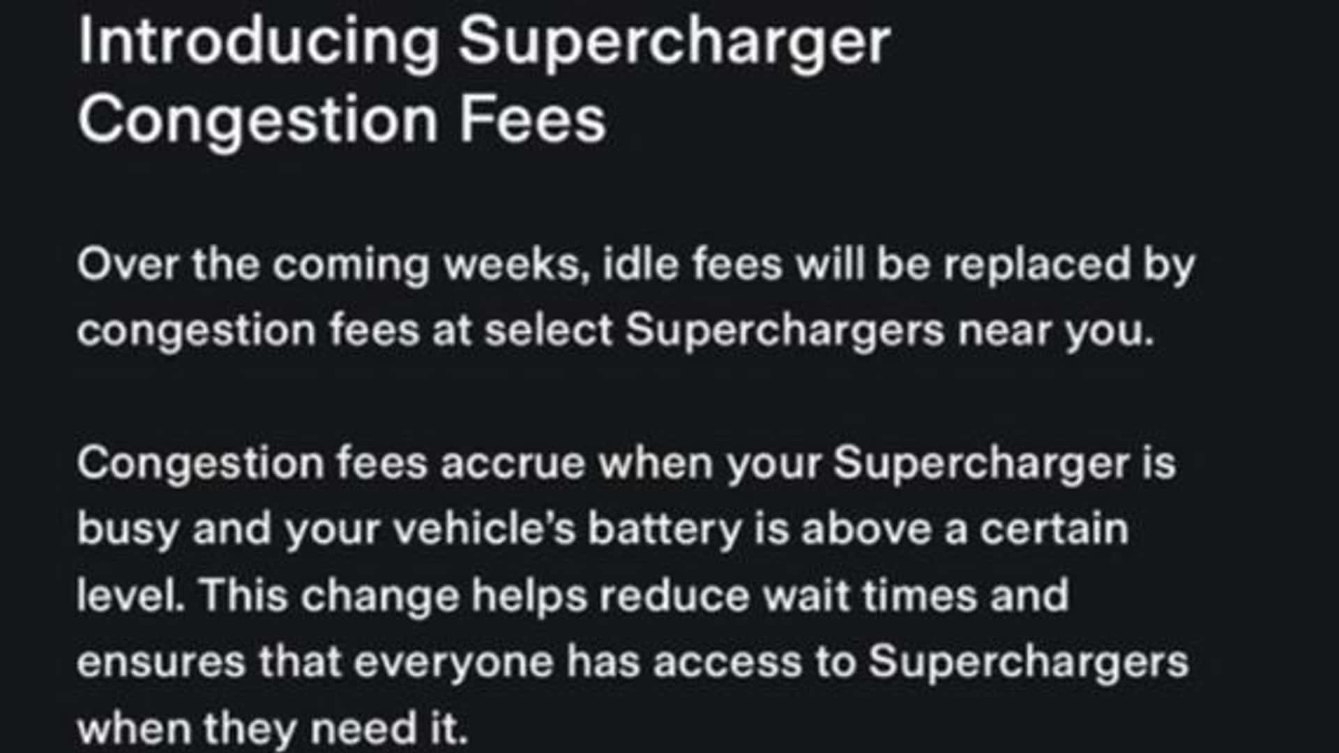 tesla begins introducing congestion fees at busy superchargers
