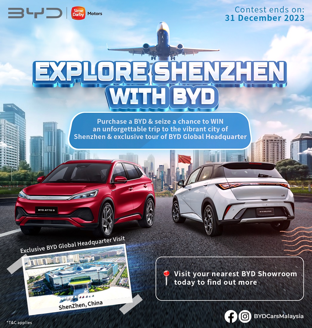 malaysia, sime darby motors, win a trip to shenzhen, china with byd